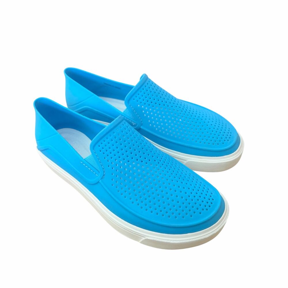 Crocs Citilane Roka Blue Perforated Slip On Sneaker Sz 9